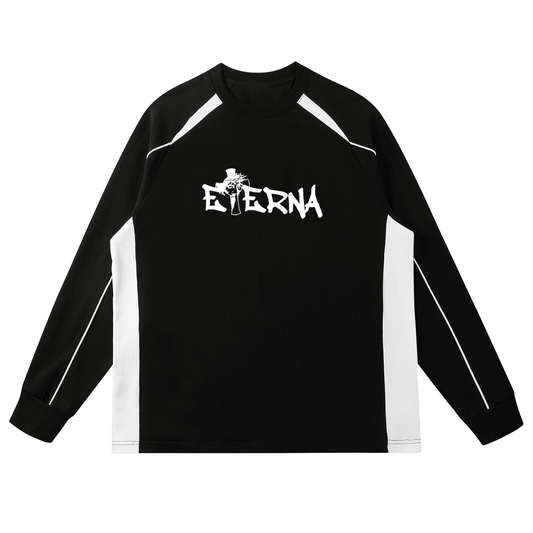 Contrast Panel Raglan Sweatshirt